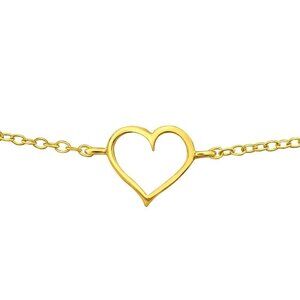 24k Gold Vermeil Heart Bracelet​